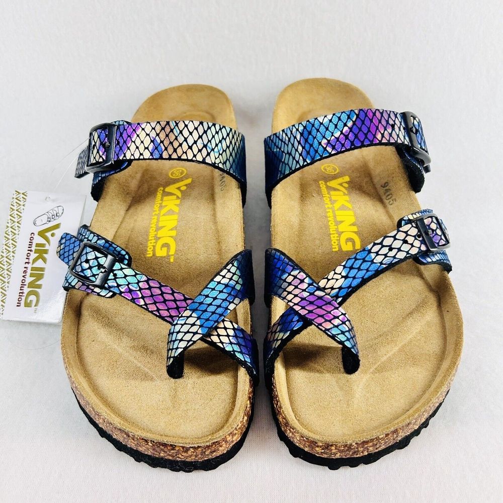 Viking Comfort Revolution ￼Tofino Sandals Size36 Multicolour Purple Blue￼ Fg6